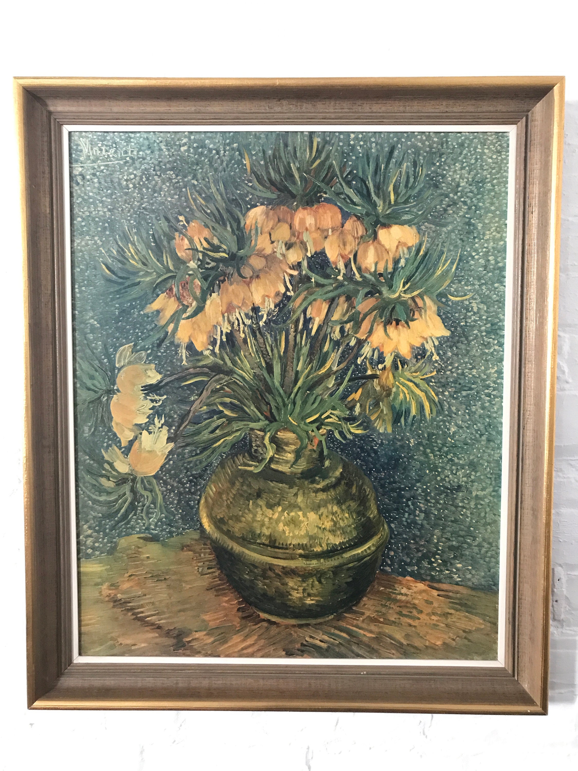 Vintage Mid Century Oleograph Vincent Van Gogh Imperial