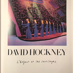 David Hockney Gallery Exhibition Mini Poster 14x10 inches Exhibition Poster Original Offset Lithograph Hockney Poster