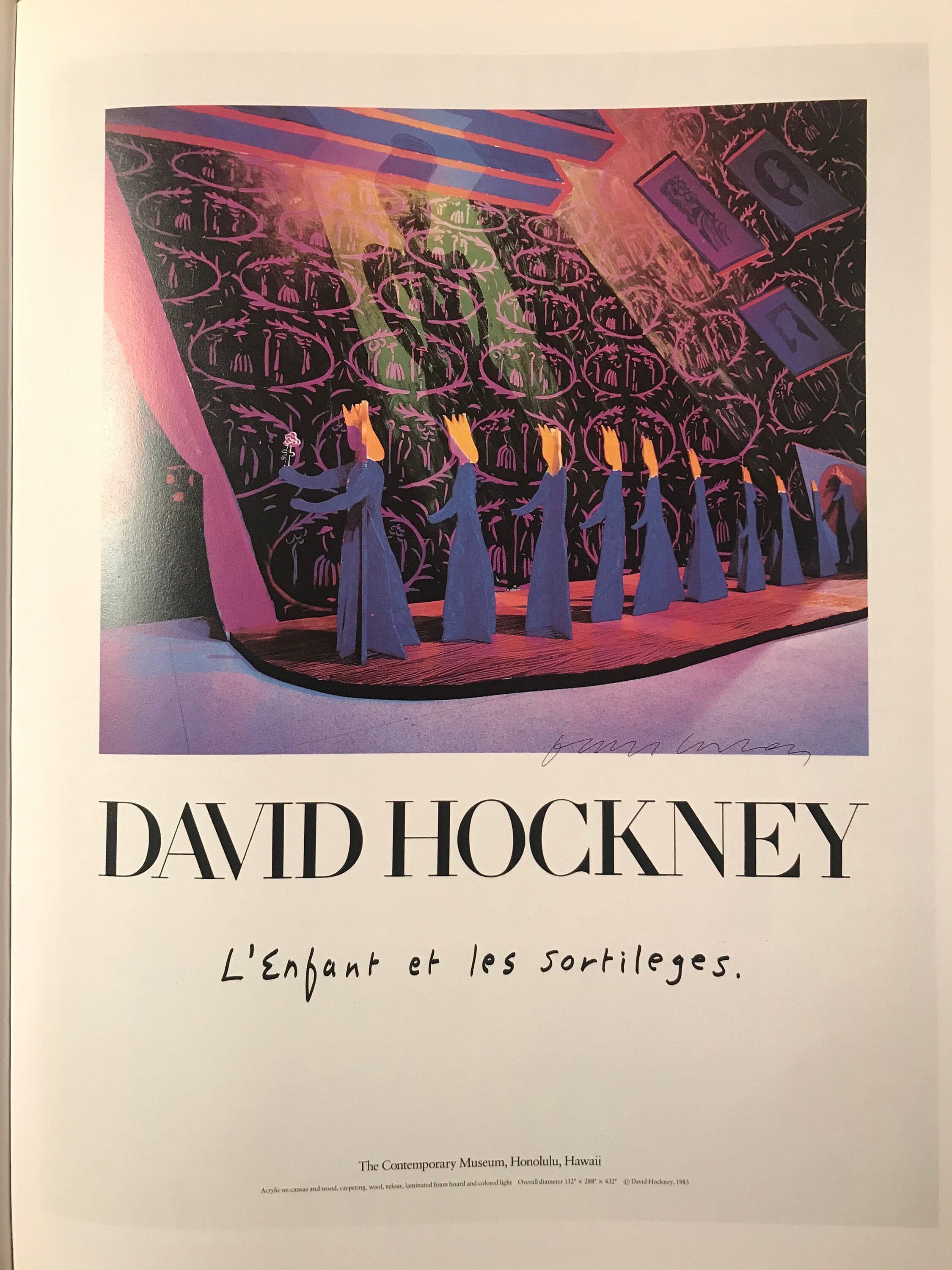 DAVID HOCKNEY RARE 1979 LITHOGRAPH PRINT FRAMED LARGE EXHBT