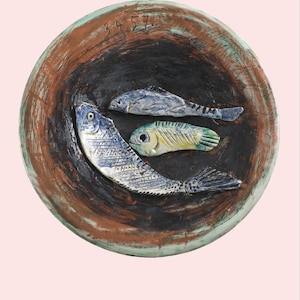 Pablo Picasso Still Life With Three Fish (1957) Original Gallery Exh9btion Poster