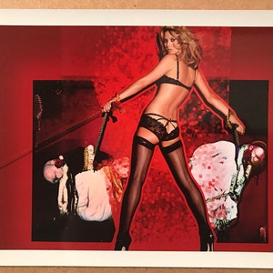 Kate Moss Seltene Promo Karte 8x6 Zoll Dessous Promotion. Fotokarte glänzend.