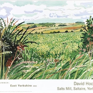 David Hockney Poster Original Museum gallery Exhibition Poster Yorkshire 57x45cm