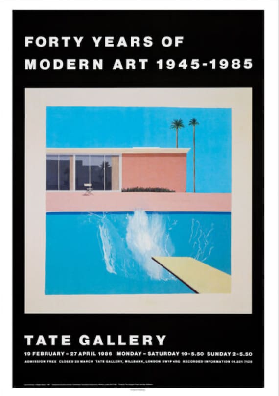 David Hockney A Bigger Splash Vintage Gallery Exhibition