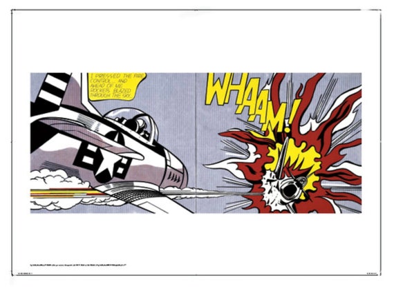 ロンドン　テートギャラリー　ロイリキテンシュタイン　WHAAM! Whaam! 1963 by Roy Lichtenstein Screen Print Tate London