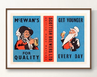 Mcewan's Beer Art Print | Scottish Brewers Vintage Poster