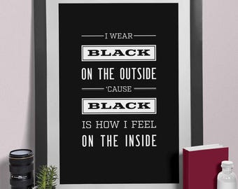 The Smiths - Unloveable - Impresión de póster con letra - Post-Punk - Mánchester - Morrissey - Gótico - Punk - Dark wave - Música - Alternativa de los 80