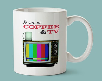 Blur - Café y TV - Taza de café - Britpop - Retro - Vintage - Moderno - Damon Albarn - Letra de la música - Indie - Alternativa - 90's - Tipografía