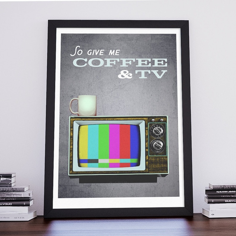 Blur Coffee & TV Art Print / Poster Britpop Damon Albarn Vintage Modern