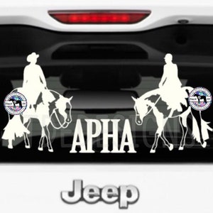 APHA Horse Vinyl Car Decal - American Paint Horse - Western Pleasure, English Pleasure, Hunt Seat - Equestrian Decal