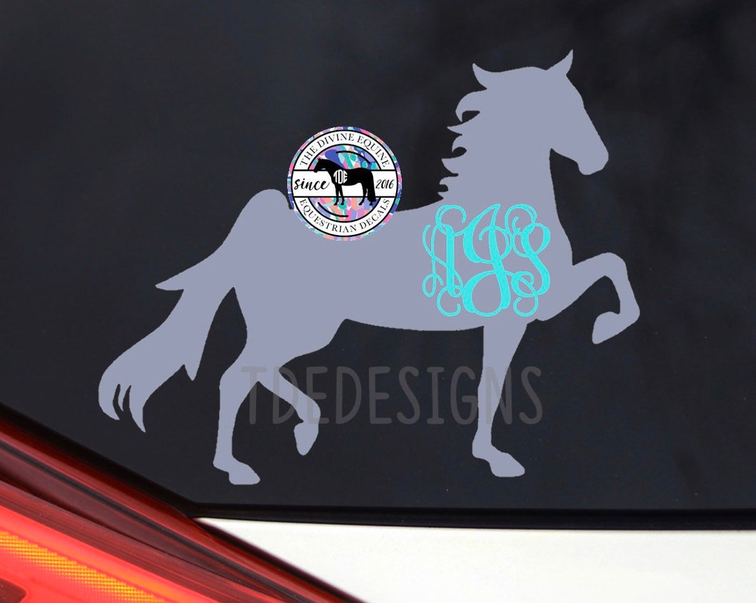 American Saddlebred Horse Monogram Vinyl Decal - ASB - Equestrian ...