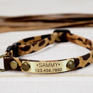 Cat Collar, Cork Collar, Small Dog Collar, Breakaway Collar, Cat Collar Breakaway, Vegan Gift, Adjustable Collar, Personalized Collar