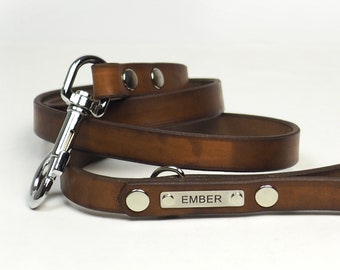 Dog Leash Leather, Strong leather leash for dog, Gift for Dog Dad, Gift for Dog mom, Premium Personalized Dog Lead, Gift for Dog Parent