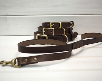 Dog Collar And Leash Set, Collar And Leash, Dog Collar Personalized, Dog Leash Leather, Personalized Collar, Leather Collar, Dog Lover Gift