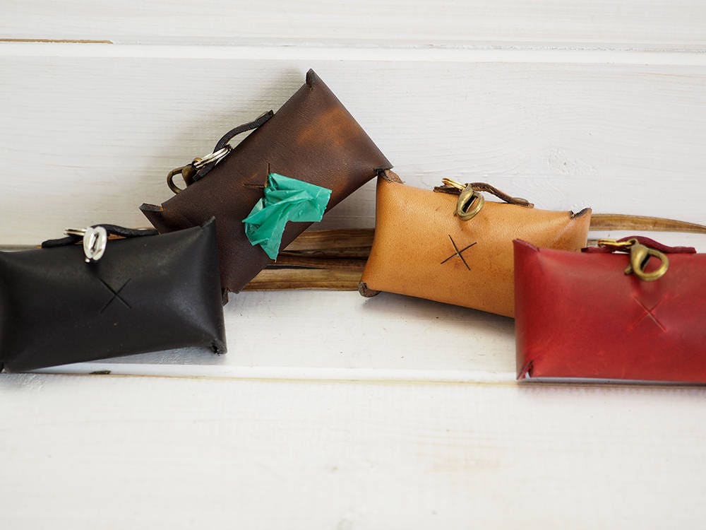 Dog Bag Dispenser Poop Bag Holder Leather Dog Bag Dog waste bags dispenser Personalized Leather Dog Bag Dog Bag Holder Dogie waste bag
