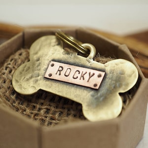 Dog id tag, Dog name plate, Pet id tag, Dog name, Dog Tags Custom, Tag, Pet Tag Dog bone tag, Bone, image 1