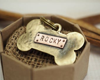 Dog id tag, Dog name plate, Pet id tag, Dog name, Dog Tags Custom, Tag, Pet Tag Dog bone tag, Bone,