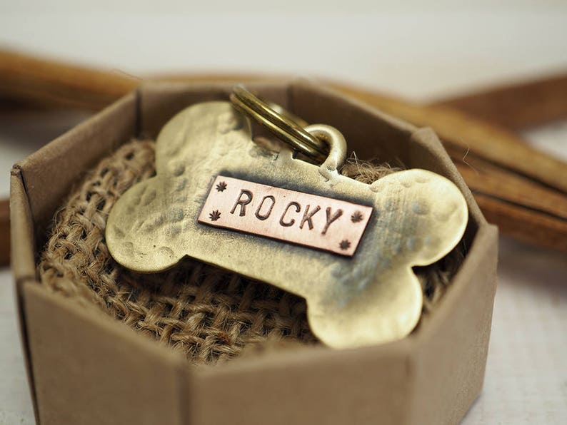 Dog id tag, Dog name plate, Pet id tag, Dog name, Dog Tags Custom, Tag, Pet Tag Dog bone tag, Bone, image 1