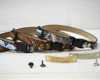 Cat & Small Dog Collar, Breakaway collar, Personalized Collar.