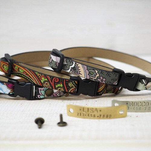 Dog Collar Cat Collar Small Dog Collar Synthetic Leather Etsy