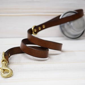 Dog Leash Leather, Solid Brass Hardware Leash, Dog Leash, Leather Dog Leash, Strong Leather Dog Leash, Dog Lead, Water Resistant Leash
