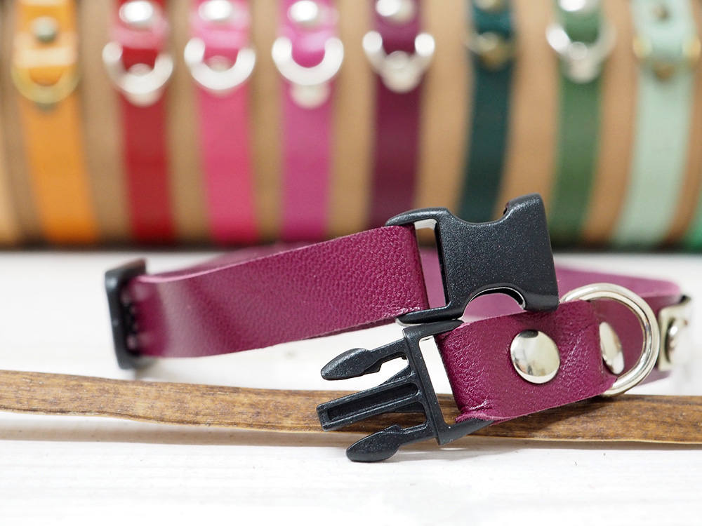 thin leather dog collar