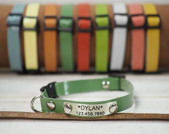 Breakaway Cat Collar, Cat Collar, cat collar breakaway, Soft  leather cat collar, breakaway collar, personalized collar. pet gift, cat id