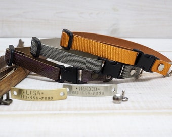Soft Leather Cat Collar, Breakaway Collar, Cat Collar, Cat Collar Breakaway, Breakaway Cat Collar, Breakaway Clasp, Personalized Collar.