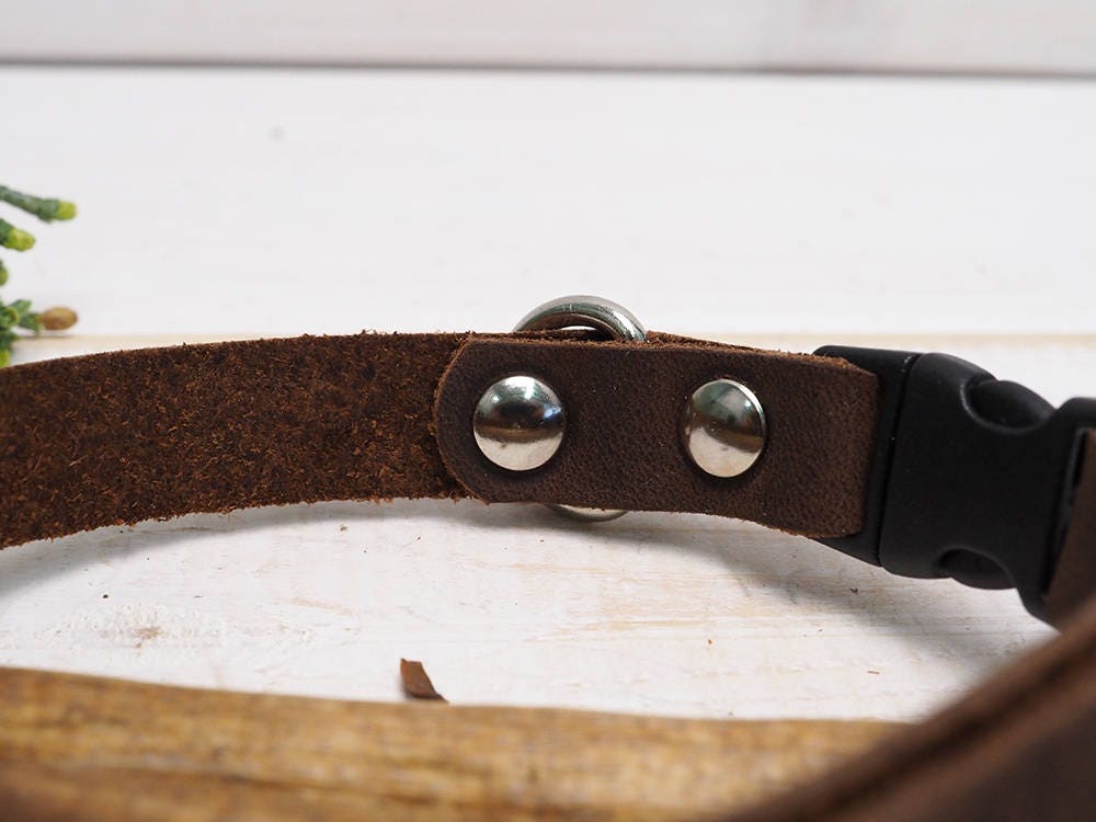 Cat Collar Leather Cat Collar Crazy Horse Collar - Etsy