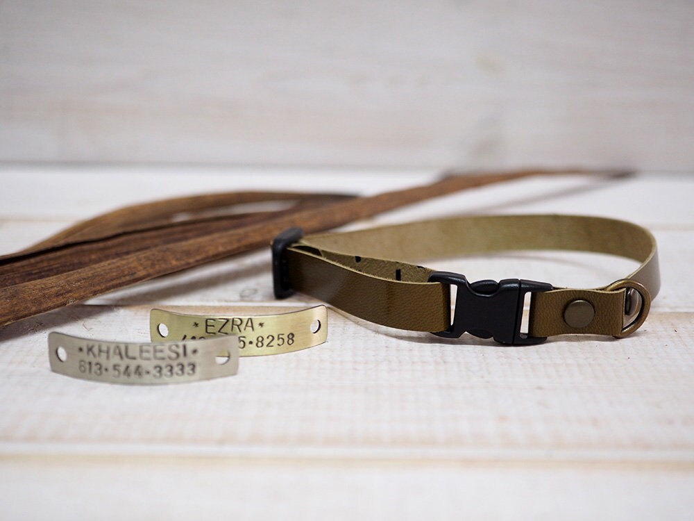 Very Thin and Soft Leather Cat Collar, Cat Collar, Breakaway, Cat