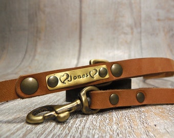 Small Dog Leash, Leather Leash, Dog Leash, Leather dog leash, personalized leash, Cat leash, Personalized  dog, Personalized cat.