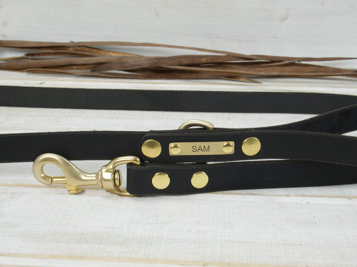 Dog Leash Leather Dog Leash Dog Leash Leather Personalized Etsy
