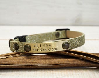 Cat Collar, Breakaway Collar, Dog Collar, Strass Webbing, Personalized Collar, Personalized Cat Collar, Cat Collar Personalized, Dog Name