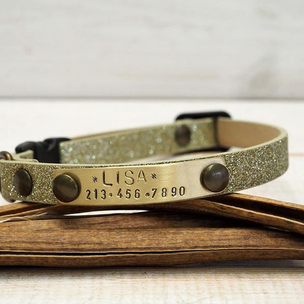 Cat Collar, Breakaway Collar, Dog Collar, Strass Webbing, Personalized Collar, Personalized Cat Collar, Cat Collar Personalized, Dog Name