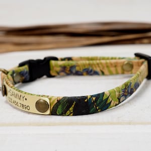 Cat Collar, Cork Collar, Small Dog Collar, Breakaway Collar, Cat Collar Breakaway, Vegan Gift, Adjustable Collar, Personalized Collar