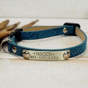 Collier pour chat, Collier pour chat personnalisé, Collier pour chien, Similicuir de style peau de serpent, Colliers d’échappement, Collier pour chat Échappée, Colliers pour petit chien