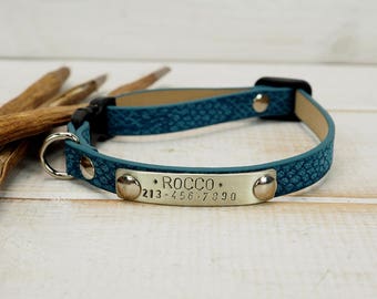 Cat Collar, Cat Collar Personalized, Dog Collar, Snake Skin Style Leatherette, Breakaway Collars, Cat Collar Breakaway, Small Dog Collars