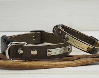 Dog collar, Leather Dog Collar, Dog Collar Leather, Personalized Dog Collar, Dog Collar Personalized, Adjustable collar,Collar for small Dog