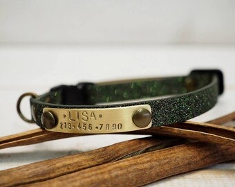 Cat Collar, Breakaway Collar, Dog Collar, Strass Webbing, Personalized Collar, Personalized Cat Collar, Cat Collar Personalized, Dog Name