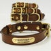 Dog Collar, Leather Dog Collar, Dog Collar Leather, Free id tag , Brown Leather Collar, Dog Collar Personalized, Dog Lover Gift, Dog Gift 