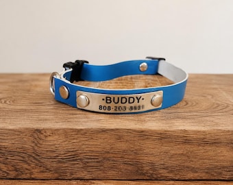 Soft Leather Breakaway Cat Collar, Personalized Engraved ID Tag, Adjustable Lightweight Lambskin Pet Collar