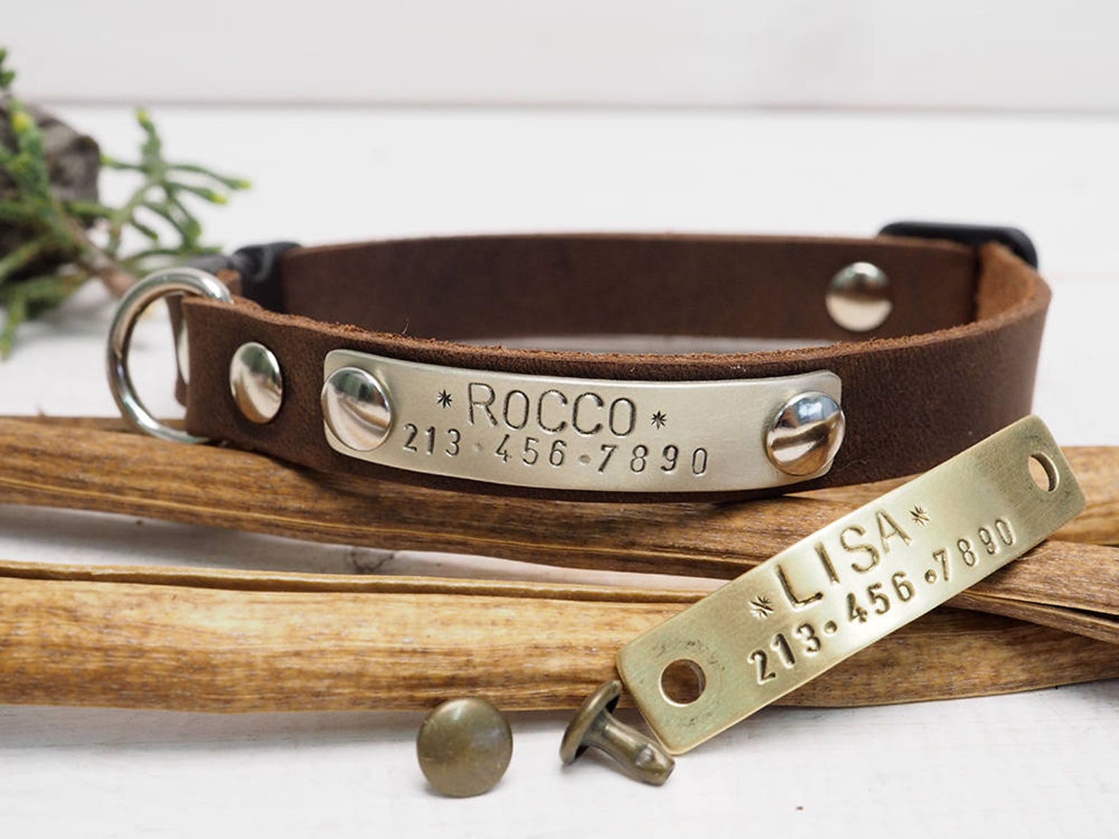 Cat Collar Leather Cat Collar Crazy Horse Collar Etsy