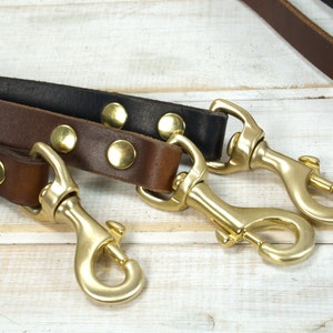 Dog Leash, Leather Dog Leash, Dog Leash Leather, Personalized dog leash, Dog name plate, Strong Leather Dog Leash, dog lead zdjęcie 8