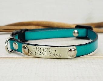 Cat & Small Dog Collar, Breakaway collar, Personalized Collar.