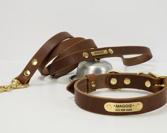 Dog Collar, Oiled Leather Dog Collar, Dog Collar Leather, Collar And Leash, Leather Collar, Dog Collar Personalized, Handmade Dog Collar