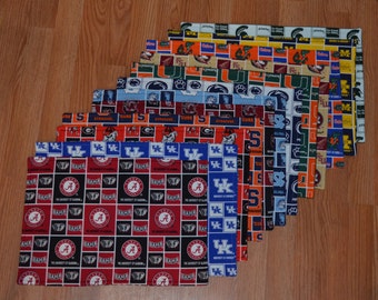 CUSTOM ORDER** NCAA University Print College Placemat Pair Table Set Gift idea