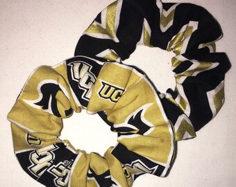 UCF Central Florida Knights haarscrunchies-polsbandjes, set van 2 handgemaakt in de VS **Gratis verzending**
