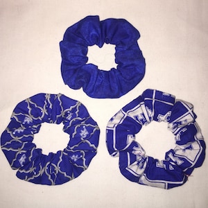 UK Kentucky Wildcats Hair Scrunchies 3 Pack Hand Made in the USA