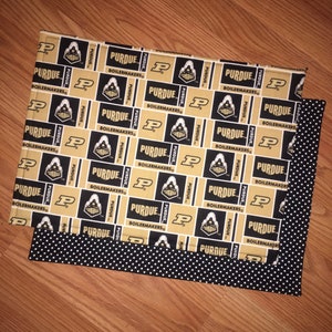 Purdue University Boilermakers Reversible Place Mat PAIR Table Set Gift idea
