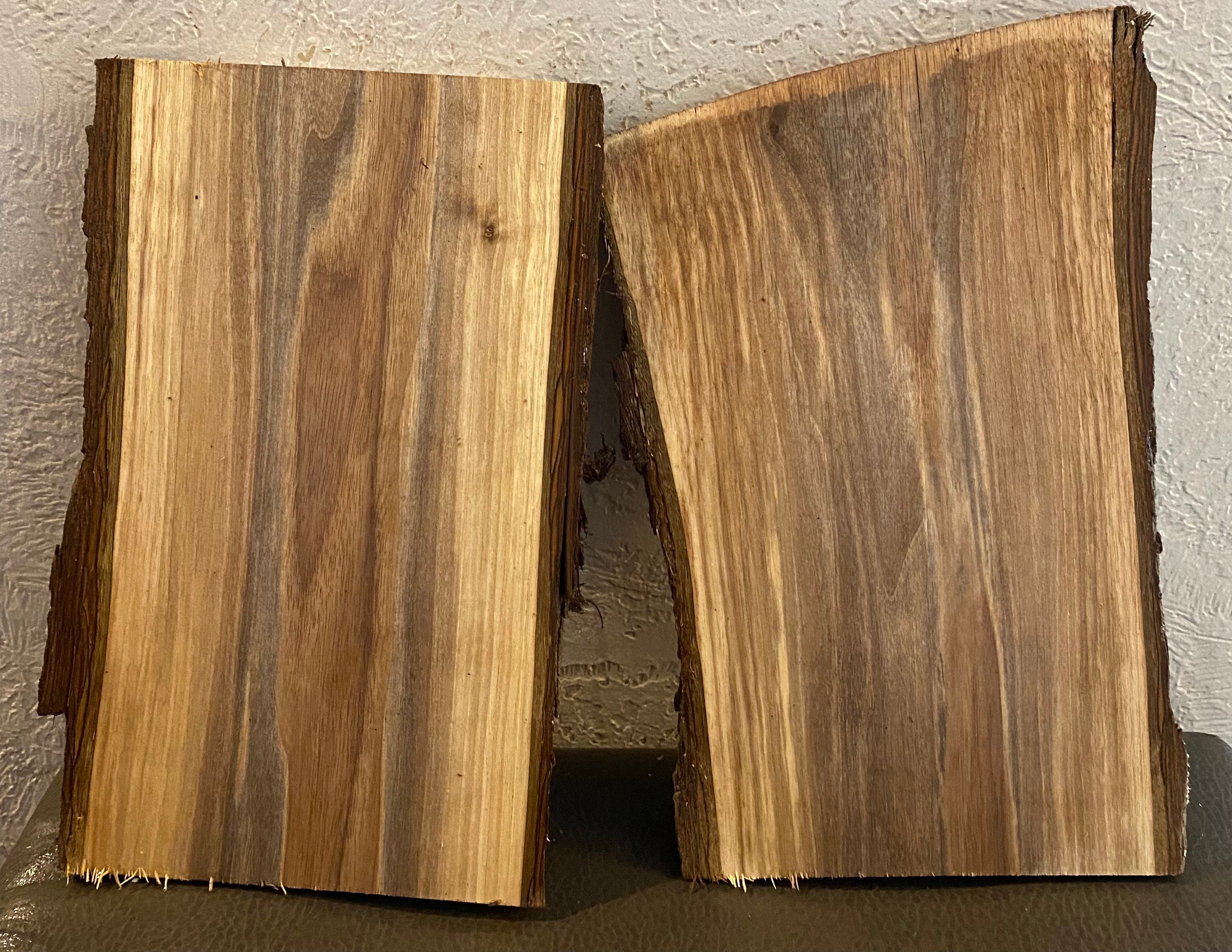 Two Black Walnut Live Edge Wood Slabs Craft and Sign Boards Etsy UK