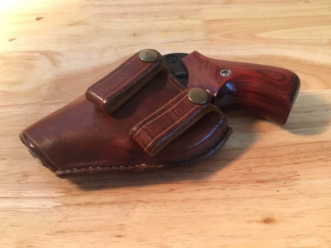 Handmade leather IWB concealedcarry holster for Ruger LCR .38 Etsy